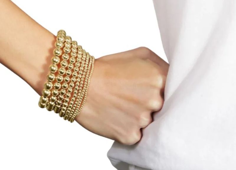 Enewton EXTENDS Classic Gold Bead bracelet with polished gold beads for an elegant everyday look