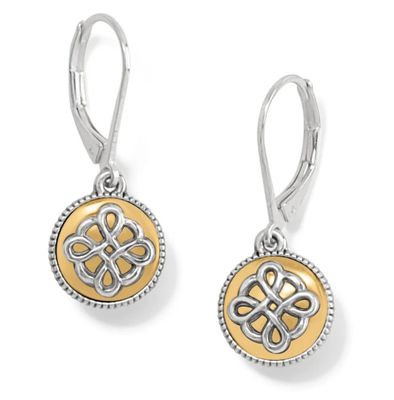 Interlok Noir Two Tone Leverback Earrings