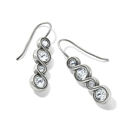 Infinity Sparkle French Wire Earrings Silver