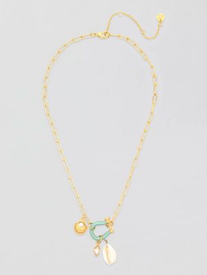 Gold Bonne Chance Cowrie Charm Necklace