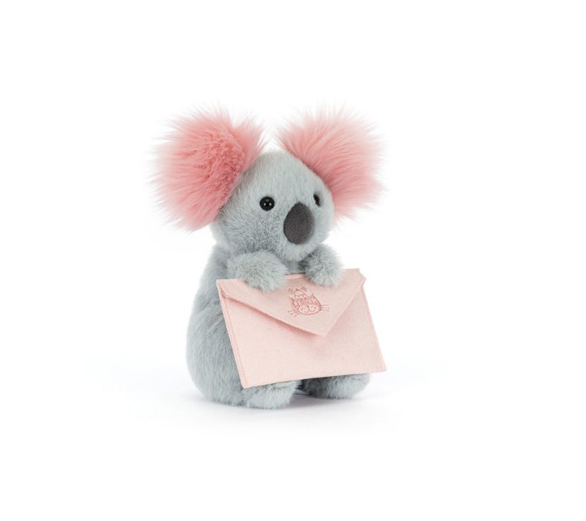 Jellycat koala plush with message available at our boutique in Poughkeepsie, perfect for Hudson Valley gifting
