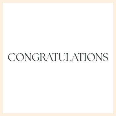 Congratulations