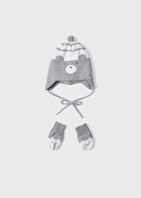 Titanio Me Bear Hat and Mittens Set