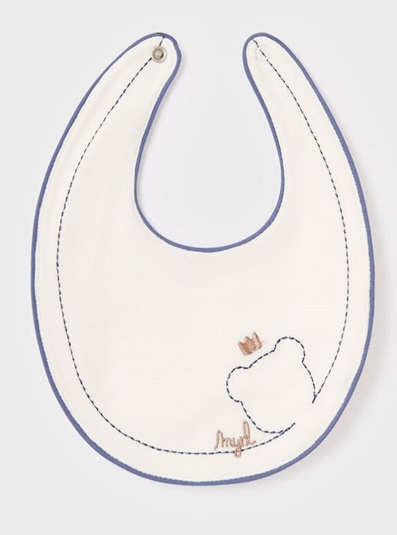 Winter Blue Bear Bib, Color: single bear