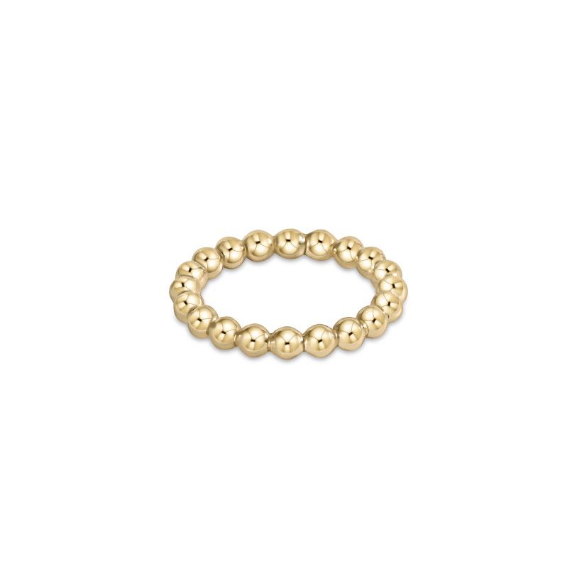  Classic Gold 3mm Bead Ring, Size: 6