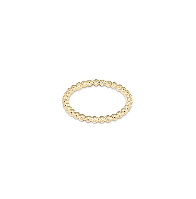 Classic Gold 2mm Bead Ring, Size: 6