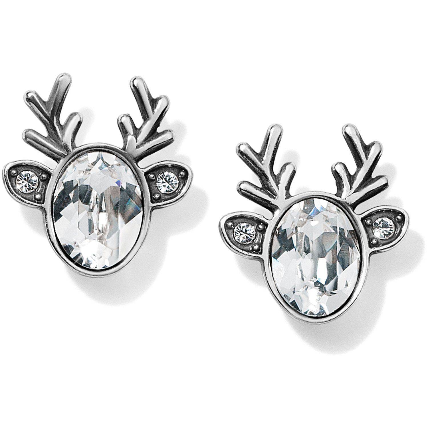 Reindeer Glitz Mini Post Earrings, Color: Crystal