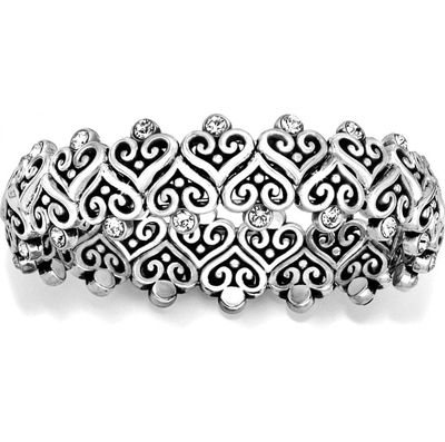 Alcazar Heart Silver Stretch Bracelet