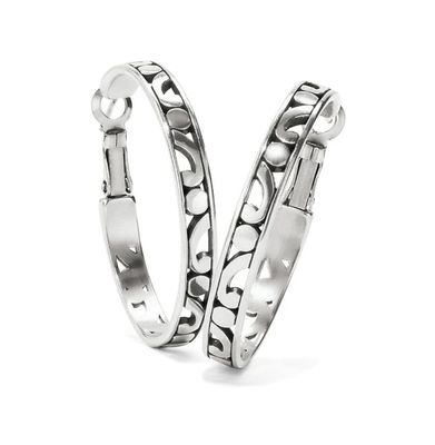 Contempo Medium Hoop Earrings Silver