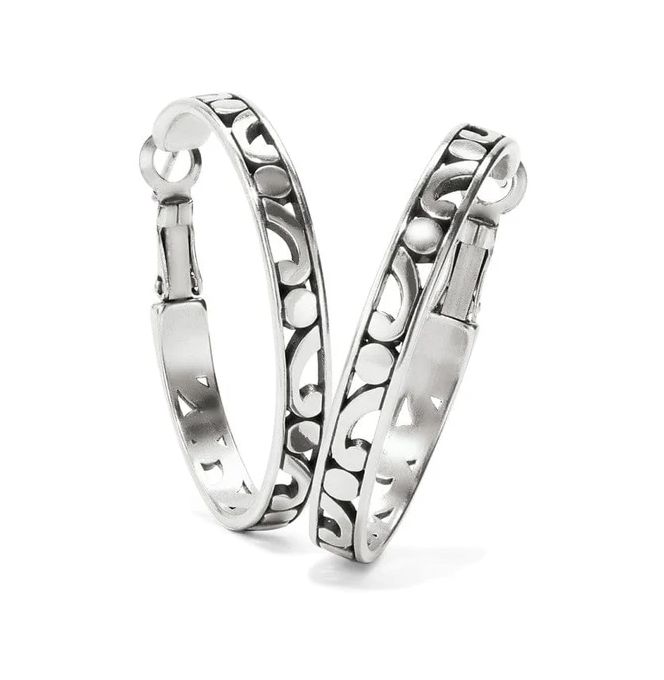 Contempo Medium Hoop Earrings Silver