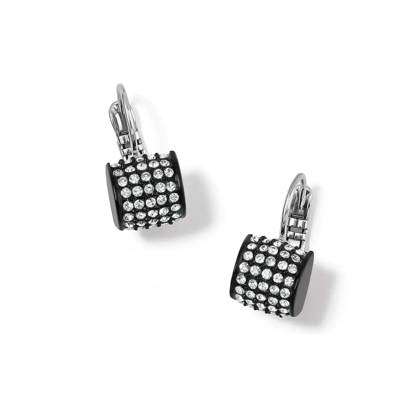 Black Meridian Leverback Earrings