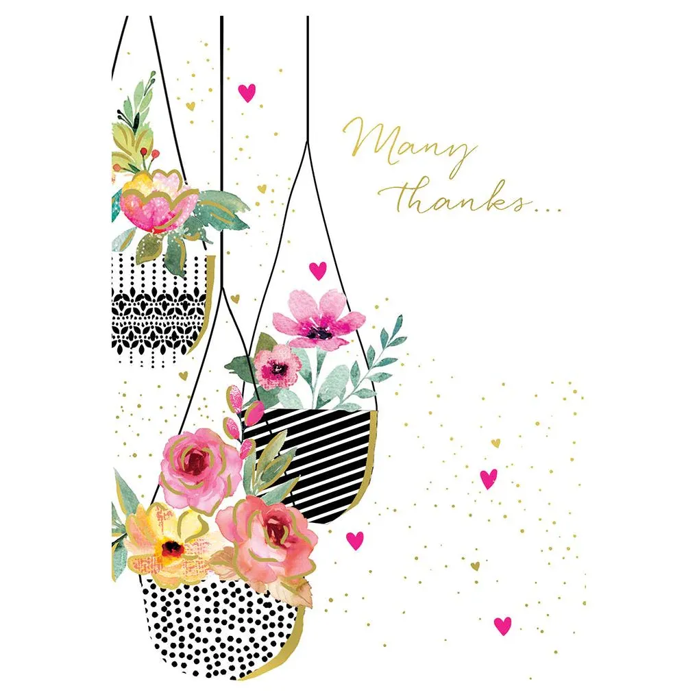 Many Thanks Hanging Plant Card