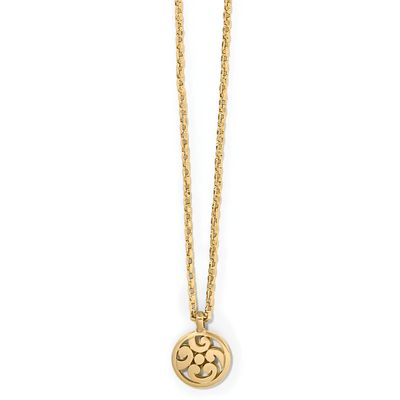 Contempo Medallion Petite Necklace Gold