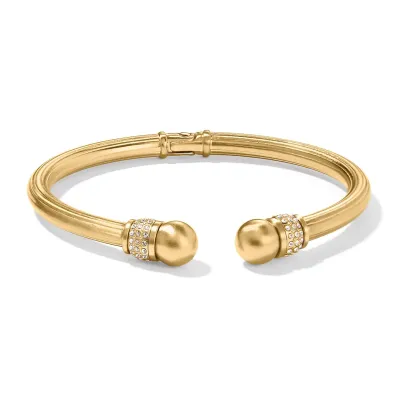 Meridian Open Hinged Bangle Gold