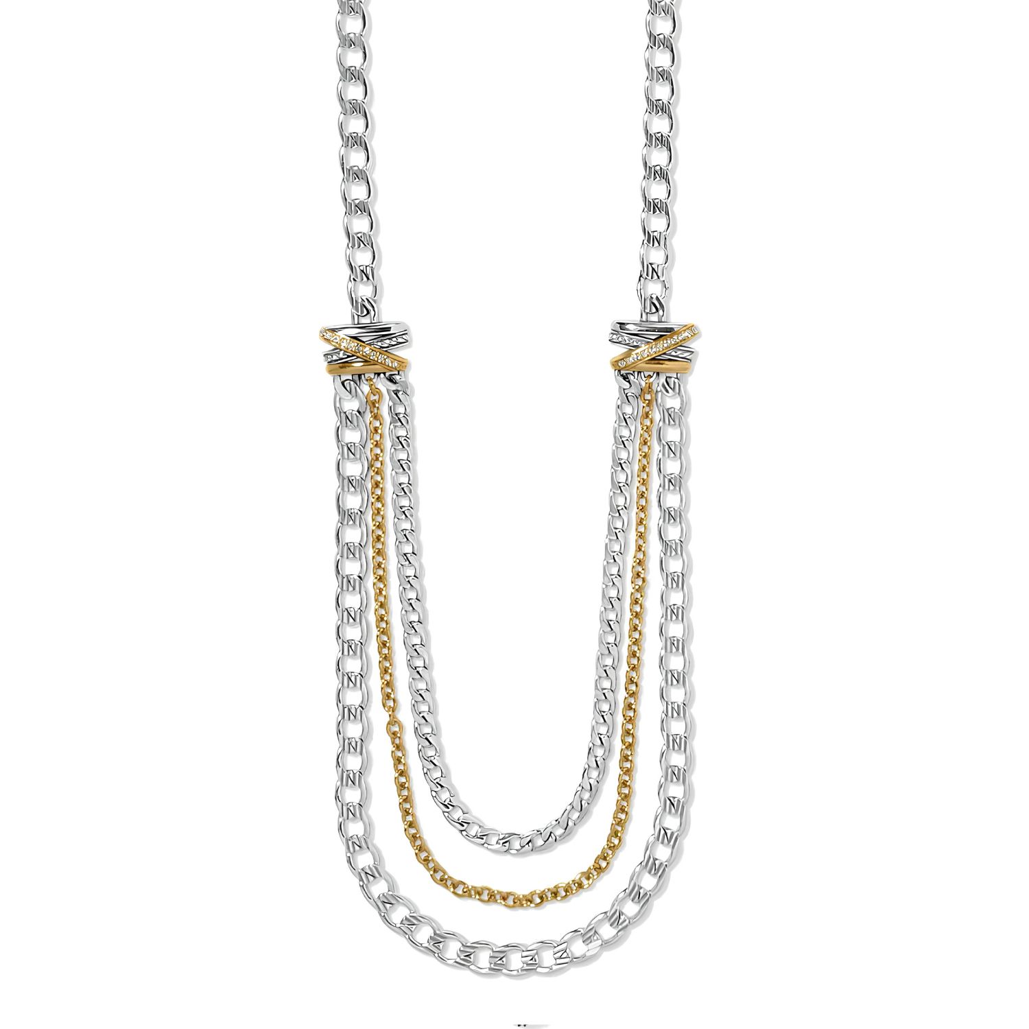 Neptune's Rings Multiple Row Chain Necklace