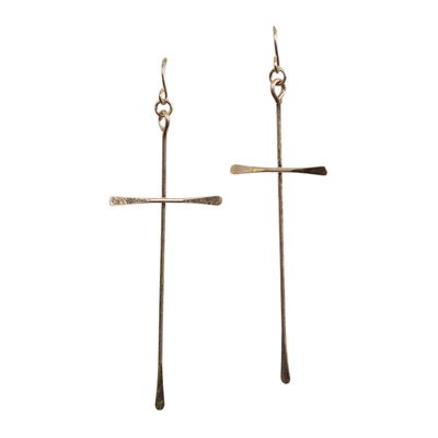 Ruby Cross Earrings