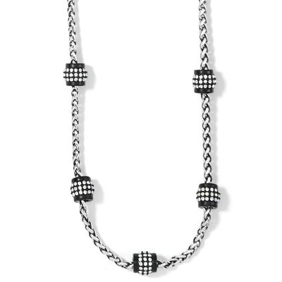 Meridian Petite Short Necklace Silver-Black