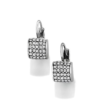 Silver Meridian Leverback Earrings