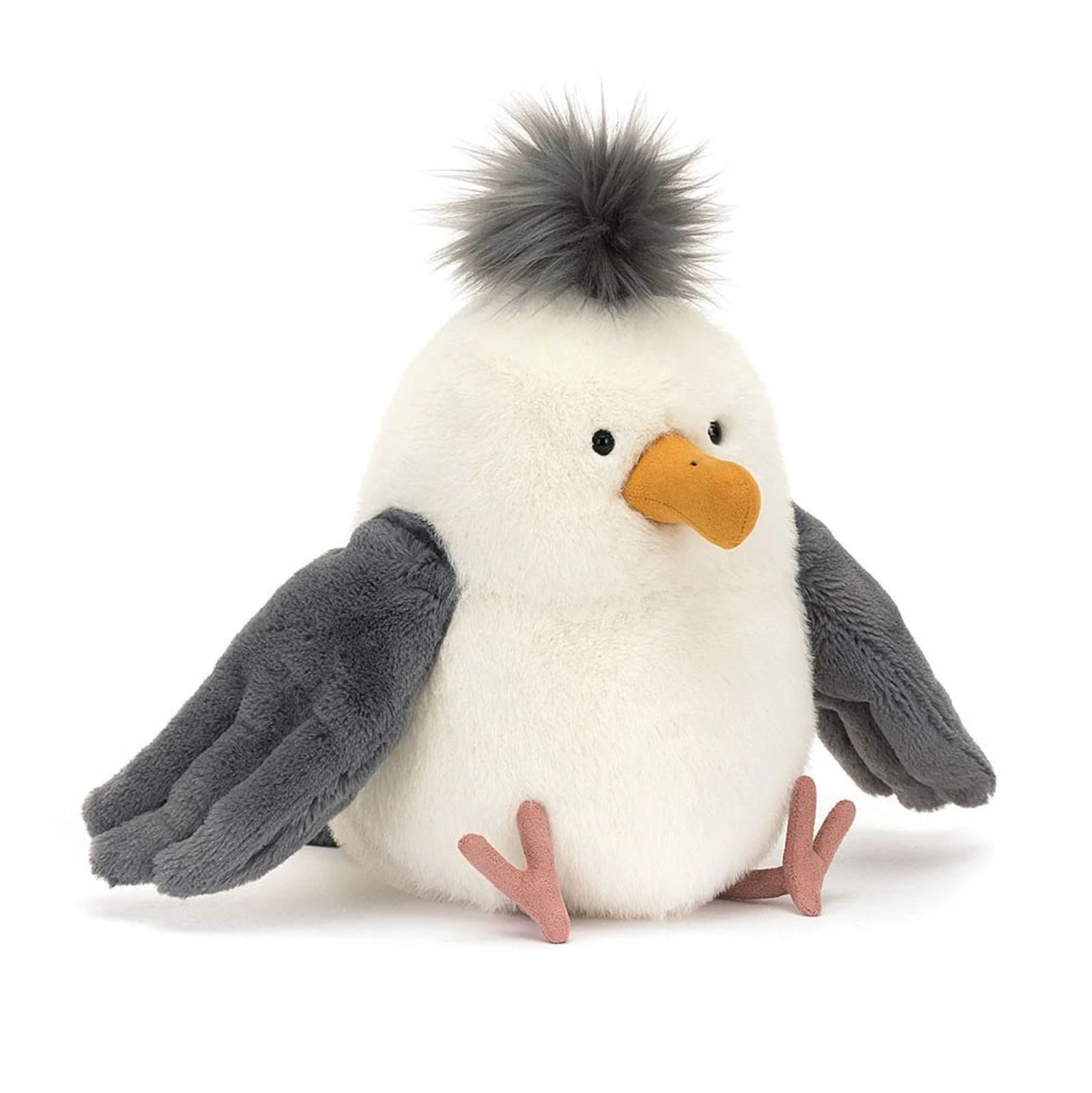 Jellycat Chip Seagull plush toy with soft white and gray feathers displayed at our boutique in Poughkeepsie NY