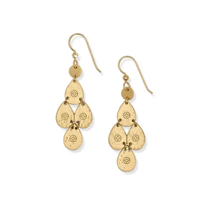 Gold Palm Canyon Small Teardrop French Wire Earrings