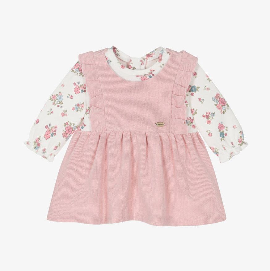 Rosa Baby Layette  Floral Dress, Size: 4-6. 6-9m