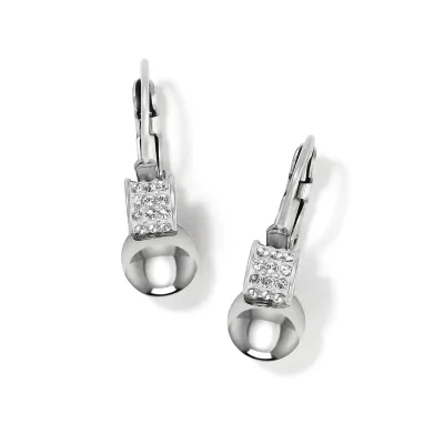 Silver Meridian Petite Leverback Earrings