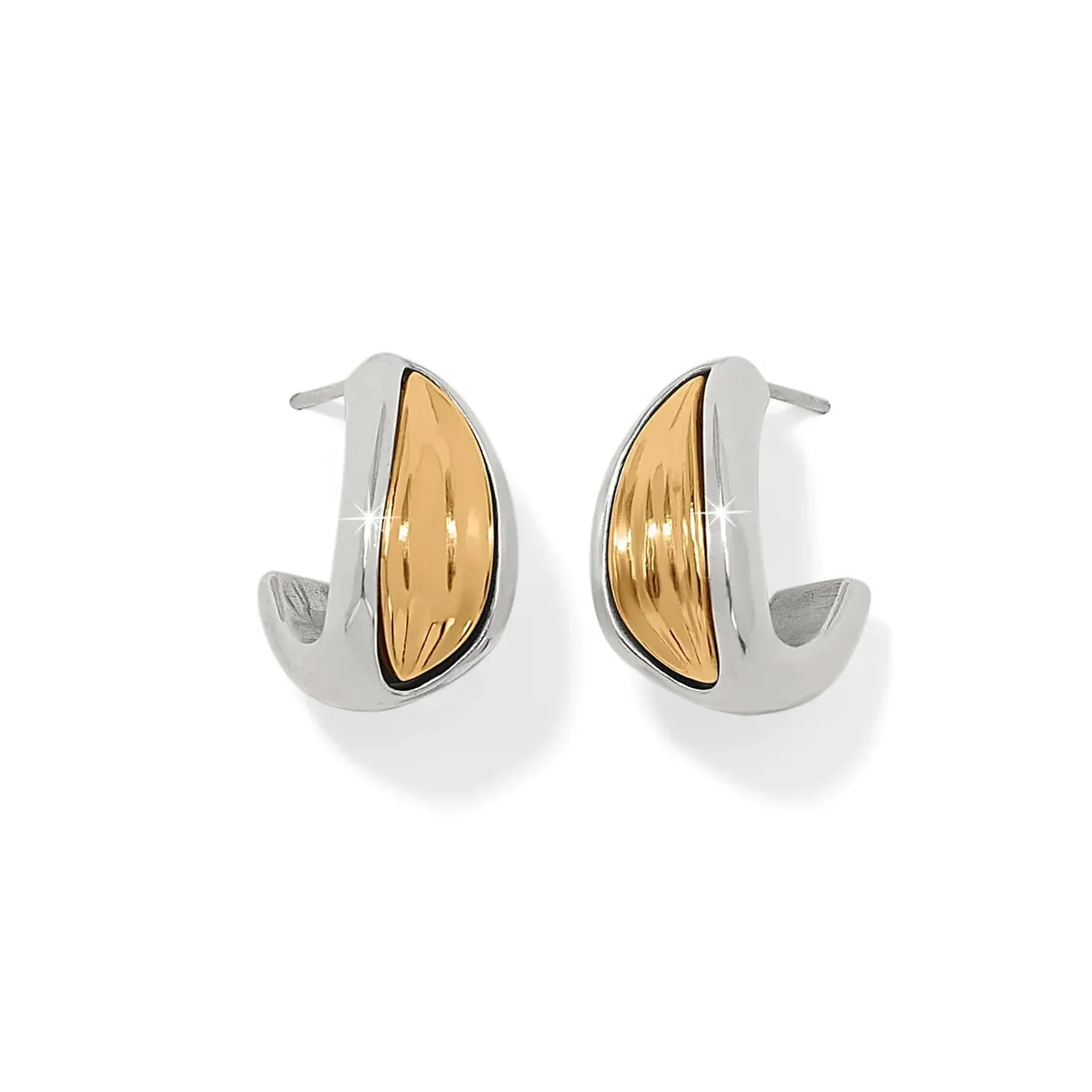 Cascade Two Toned Hoop Earrings