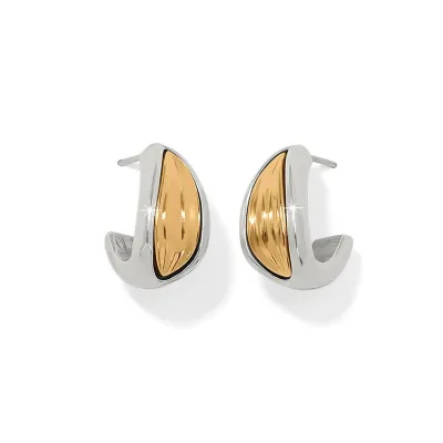 Cascade Two Toned Hoop Earrings