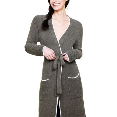 CozyChic Lite® Contrast Ribbed Robe | Olive Branch/Pearl
