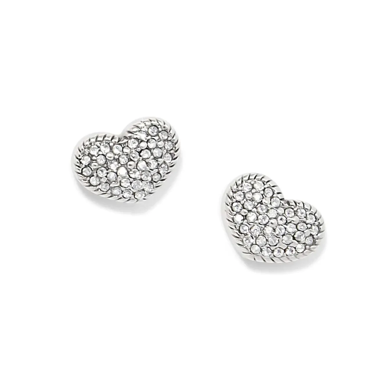 Silver Illumina Celeste Heart Post Earrings