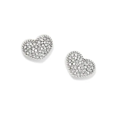 Silver Illumina Celeste Heart Post Earrings