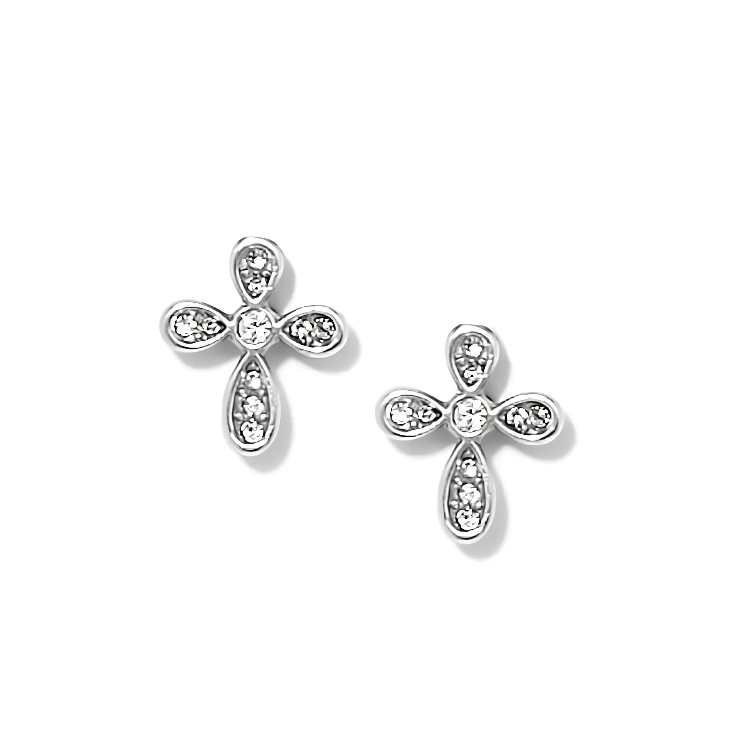Silver Enchanting Cross Post Earrings