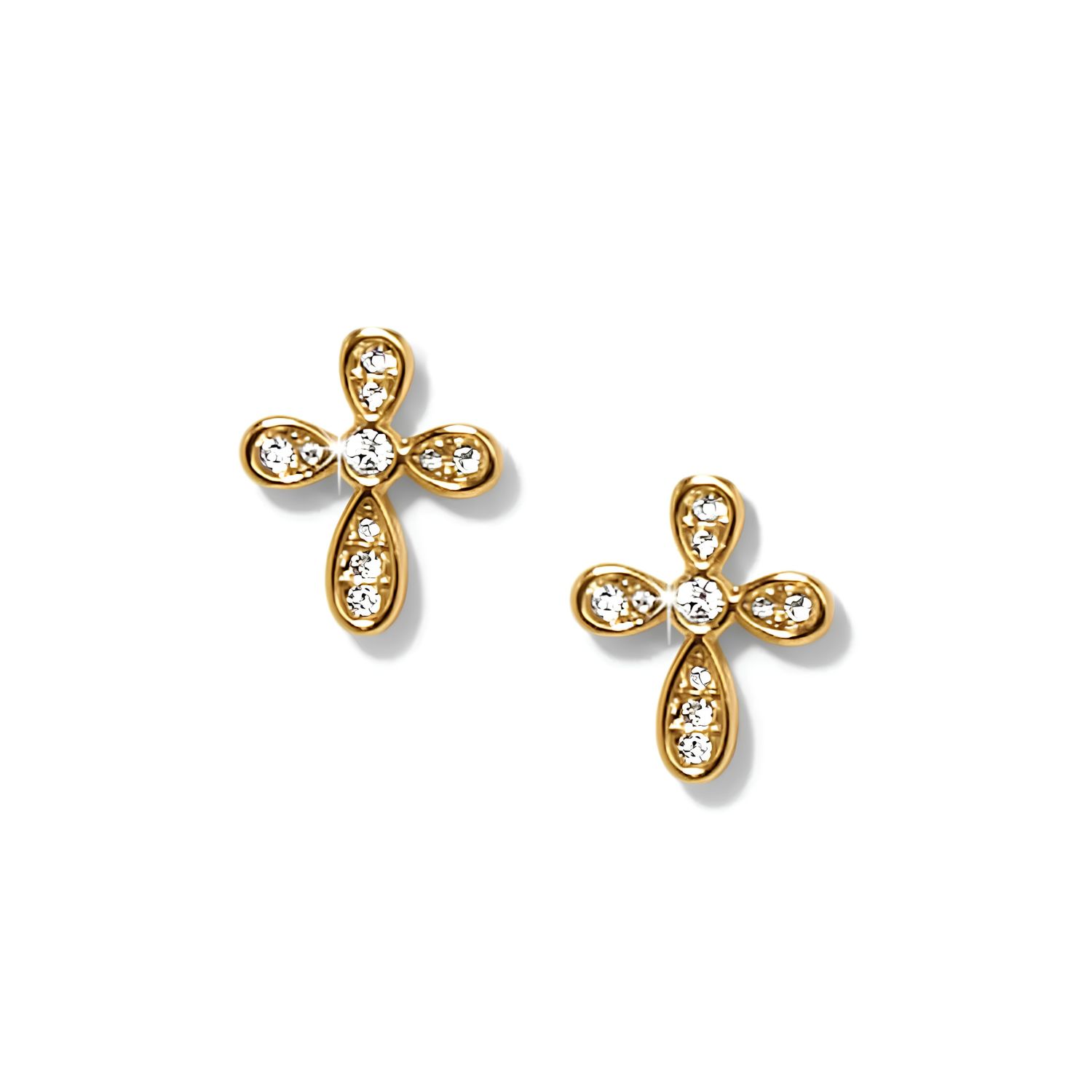 Gold Enchanting Cross Post Earrings