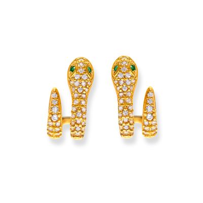 Snake Pavé Hoops