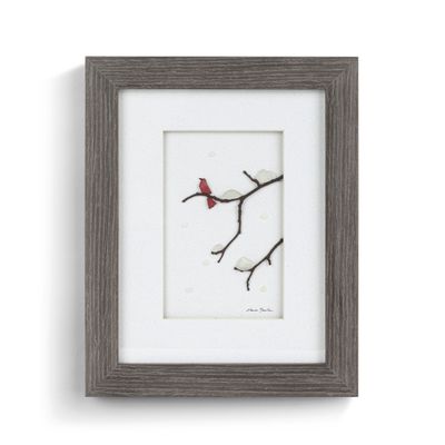 Winter Cardinal  Wall Art - Gray