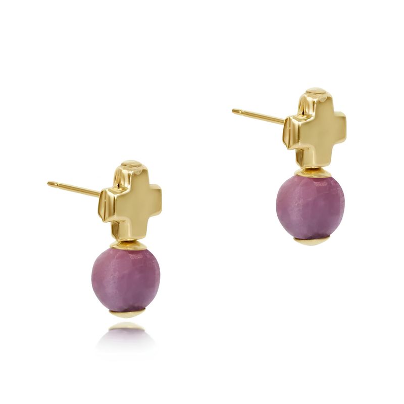 Signature Cross Gold Stud - Ruby