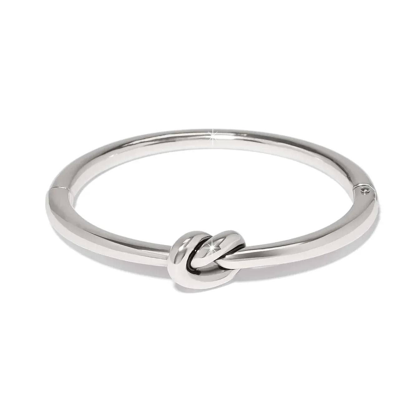 Interlok Single Knot Hinged Bangle, Color: Silver