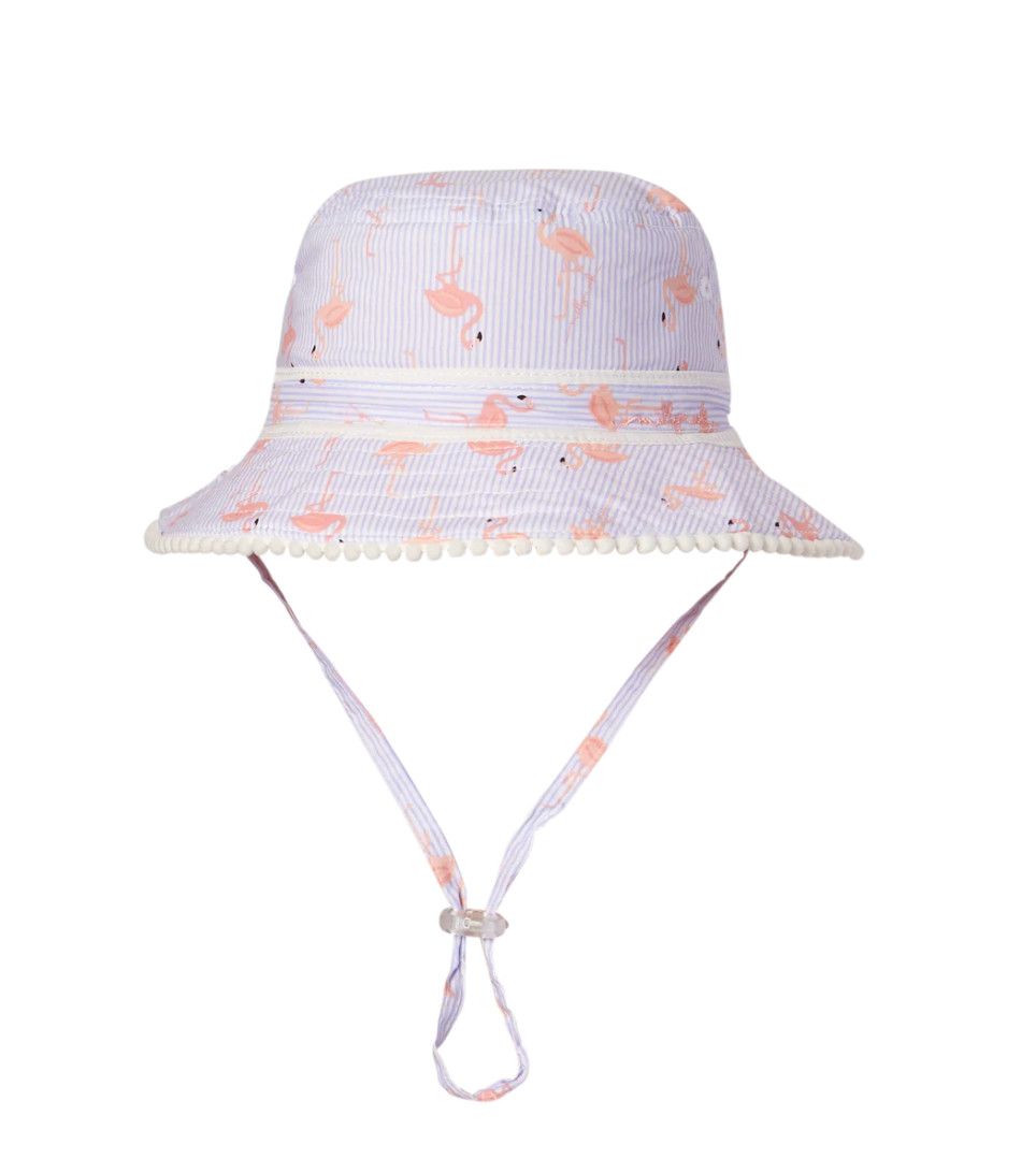Baby Girls Camille Pink Bucket Hat, Size: Small