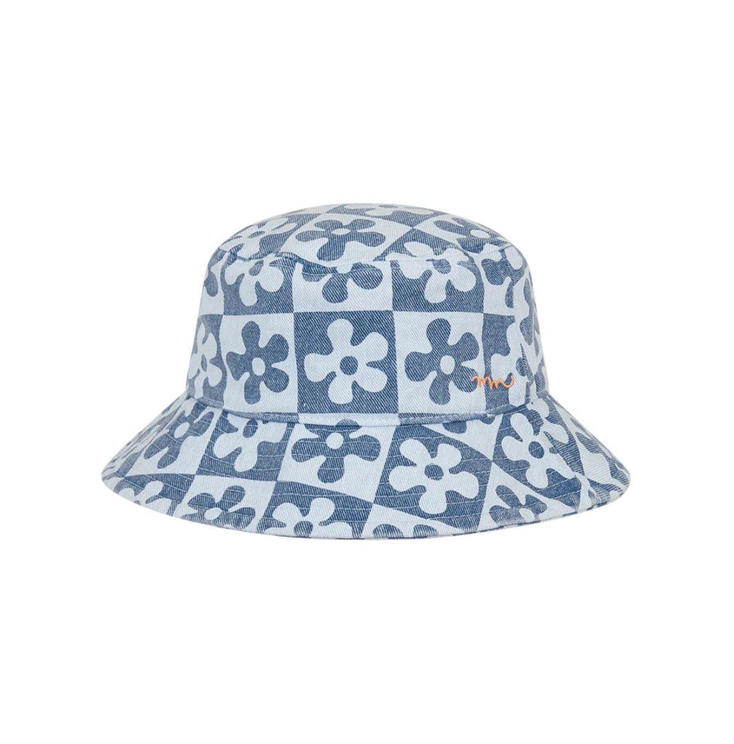 Girls Kiah Denim Bucket Hat, Size: Small