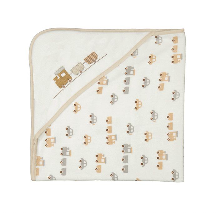 Train Hooded Towel, Color: Toffee