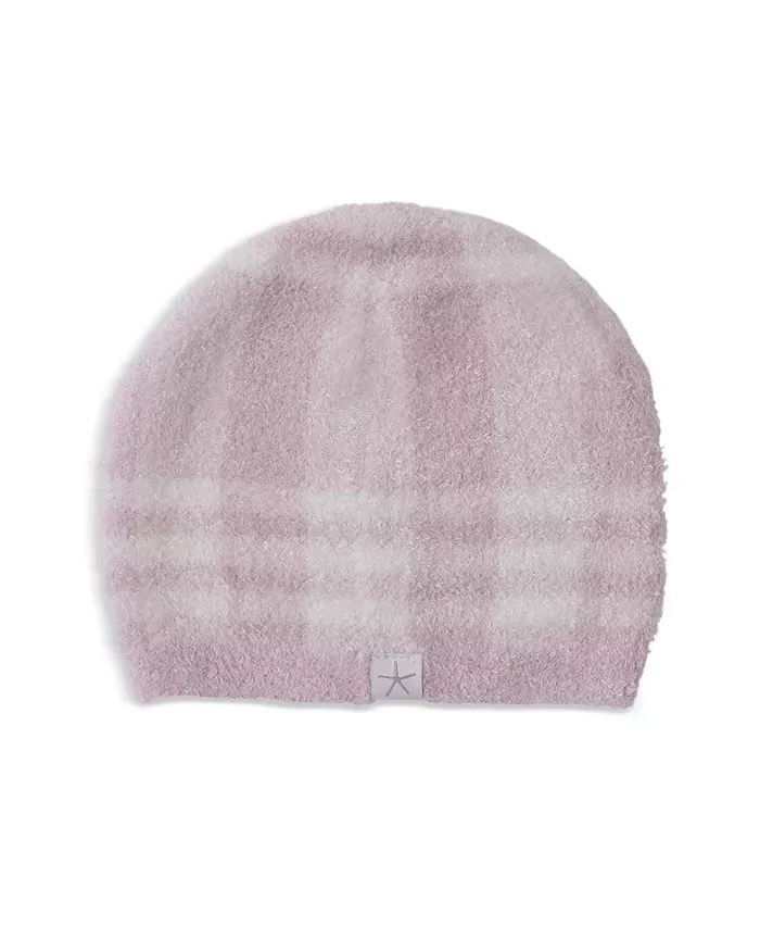 CozyChic Lite® Baby Plaid Beanie, Color: BARELY PINK CREAM