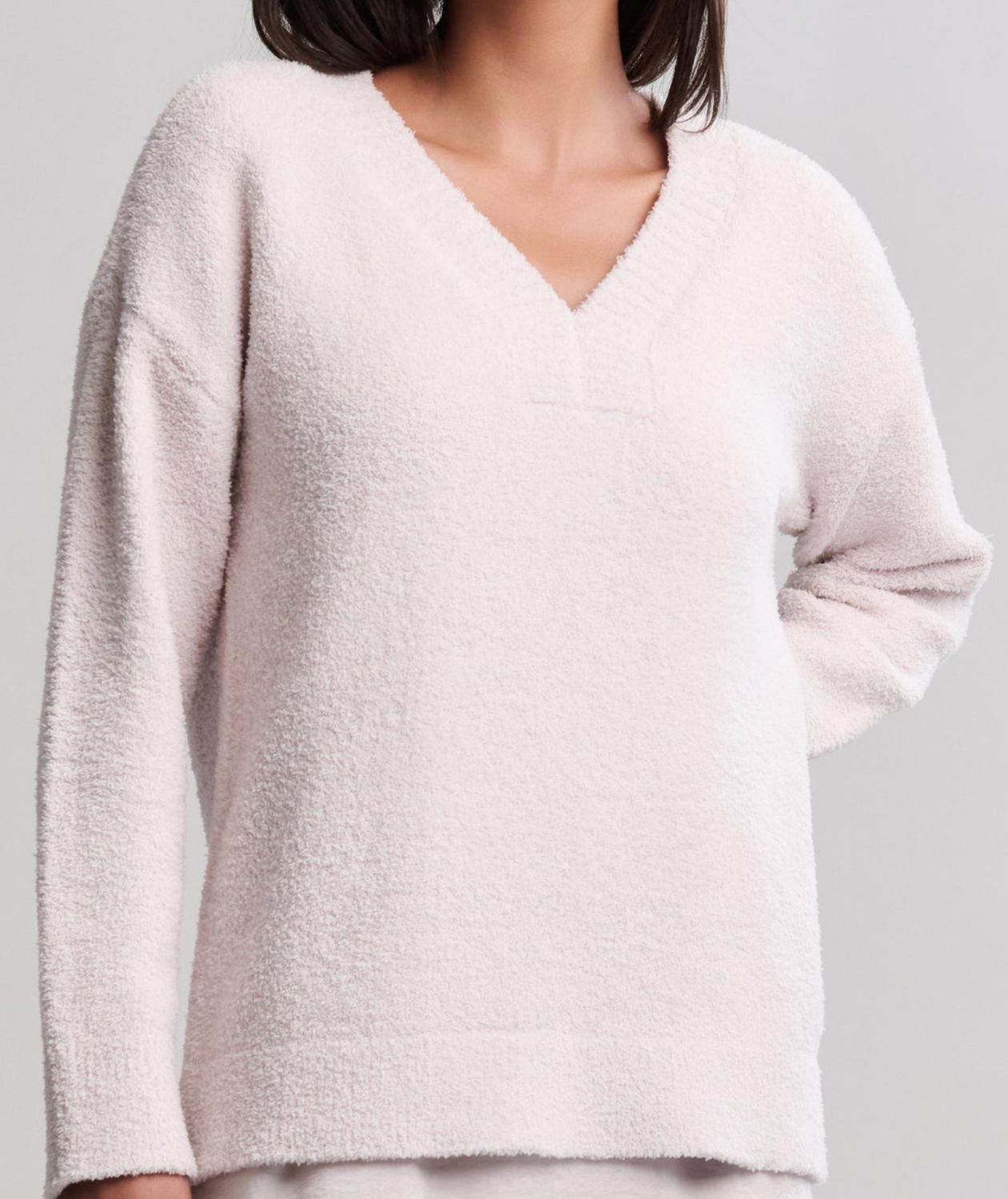 CozyChic® V-Neck Pullover, Color: Sand Dune, Size: Small