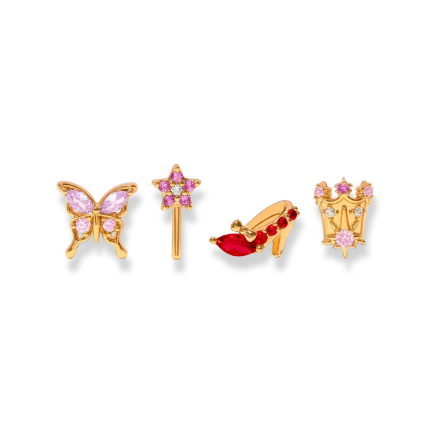Wicked Earring Sets, Style: Glinda the Good Witch Stud Set, Color: Gold