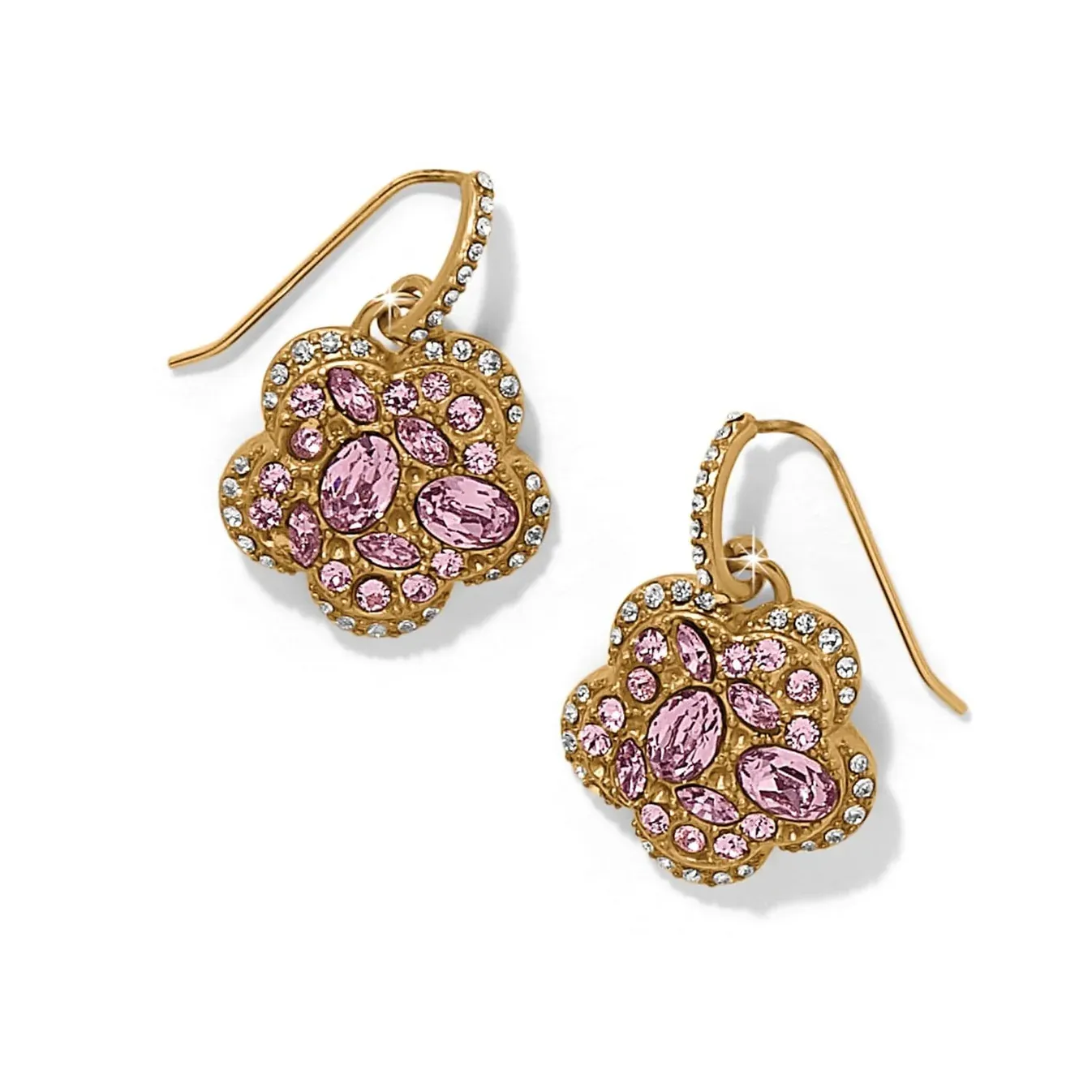 Trust Your Journey Flower Earrings, Color: Gold