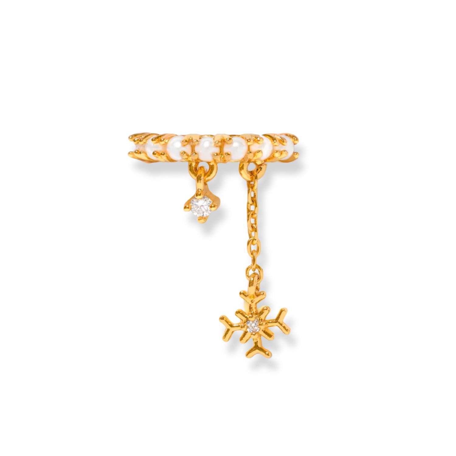 Snowdrop Ear Cuff, Color: Gold