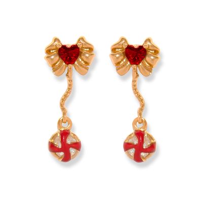 Peppermint Twist Dangle Earrings