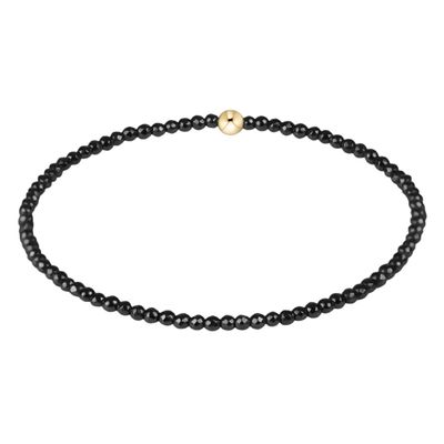 Extends Faceted Hematite 2mm Bead Bracelet