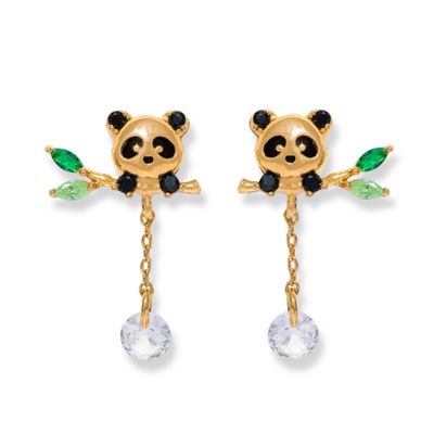 Lucky Panda Dangle Earrings
