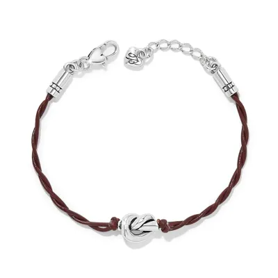 Chili Pepper Interlok Single Knot Leather Bracelet
