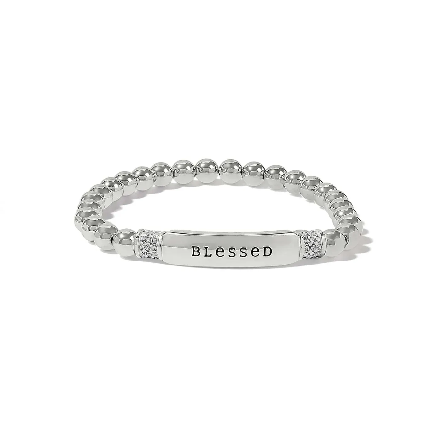 Meridian Blessed Petite Stretch Silver Bracelet